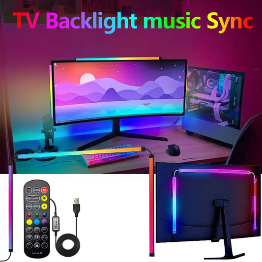 PC Backlight Computer Screen Light Strip Monitor RGBIC LED Lights Ambient Lighting Music Sycn LED Backlight Game Room Decor