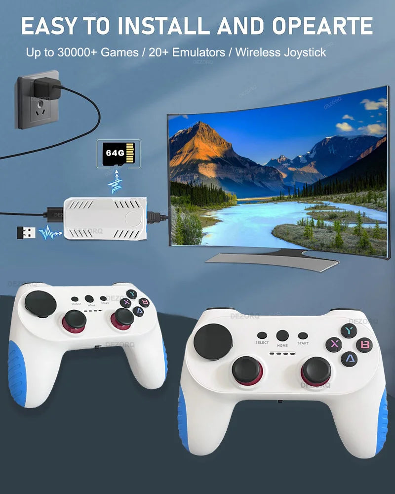 2025 New Game Stick TV Game S905 X 3 Retro Video Gaming Console 128G 50000+ Games Game Stick 4k