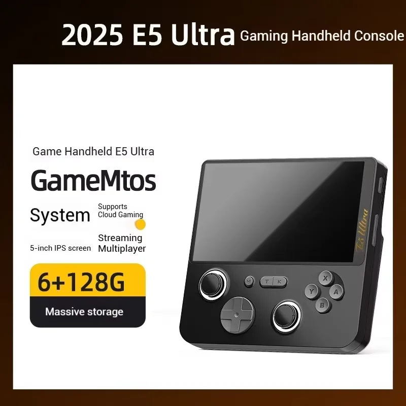 GAMEMT E5 Ultra Gaming Console Hall-Effect Joystick Handheld 5" 1280*720 60Hz IPS Touch Screen 5000mAh Portable Android Consoles