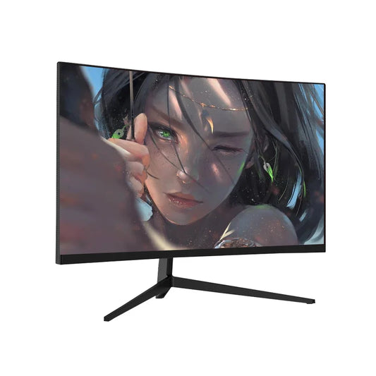 24" Surface Ips DESKTOP Screen 24 Inch R2800 Frameless Display Computer Monitor Pc Office Monitor for Student Black