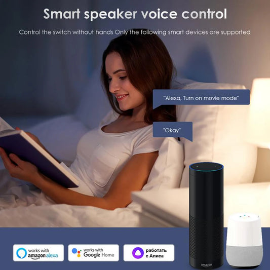 16A Tuya WiFi Smart Switch 2-way Control with Energy Monitor Switch Mini Smart Breaker Smart Life Control Alexa Via Google Home