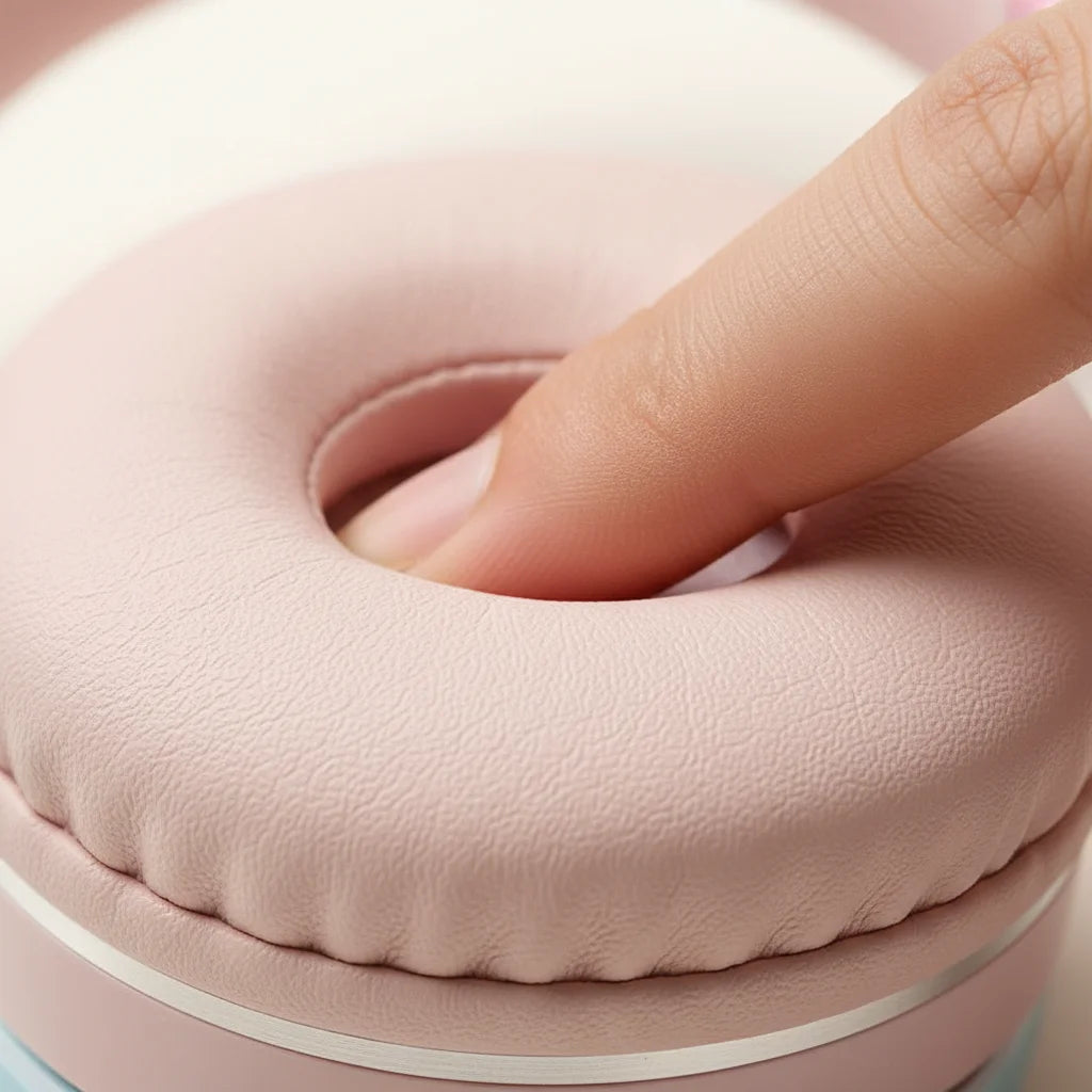 Wireless Headphones Cat Ear Gaming Headset Glow Light Bluetooth-Compatible Helmets Cute Over-Ear Headsets For Kids And Adult