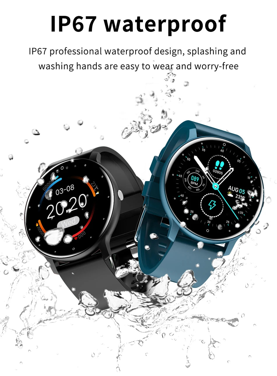 ZL02 Men Smart Watch Full Touch Screen Fitness Tracker IP68 Waterproof Sport Smartwatch BT Call Wrist Watches for Men Women 2026