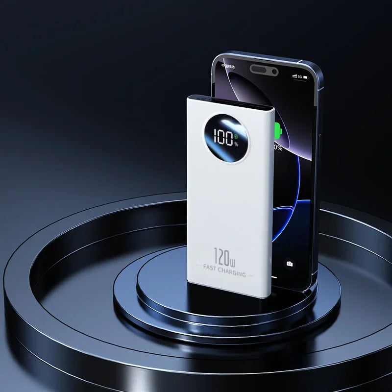 VIVO 50000mAh Power Bank High Capacity 120W Fast Charging Power Bank Portable External Battery Charger With LED Digital Display