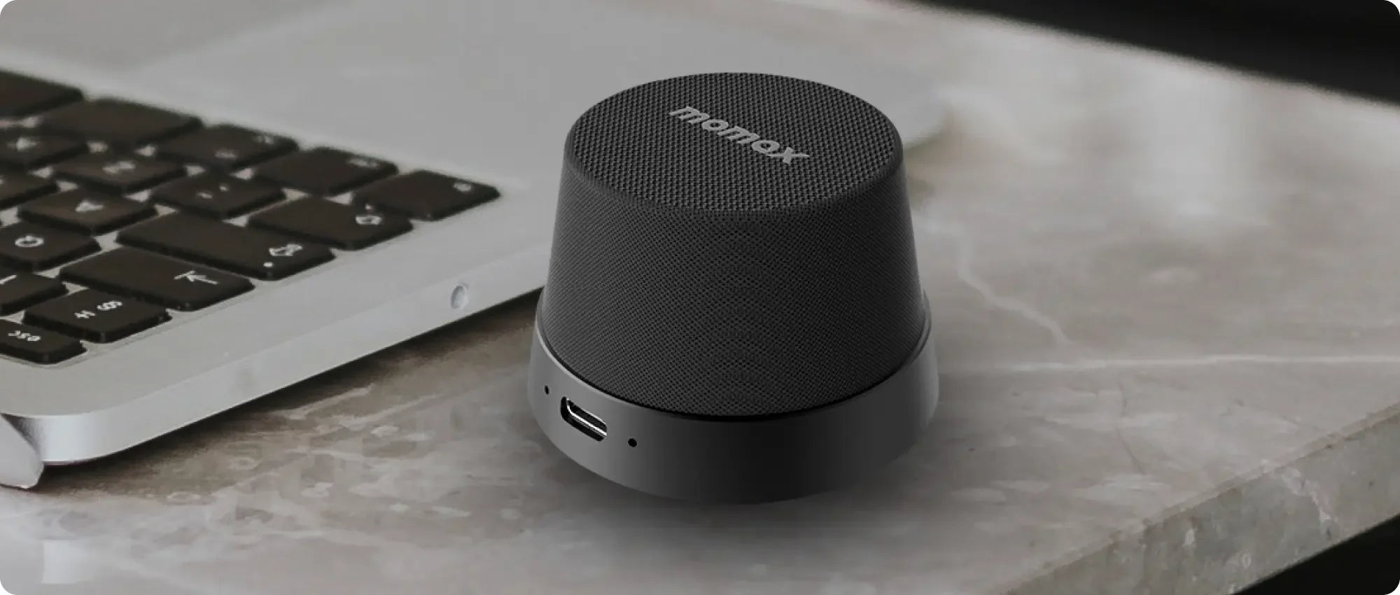 MOMAX 1-Vibe Go Magnetic Portable True Wireless Speaker Phone Stand IPX6 Waterproof Protection Long Play Time High Quality