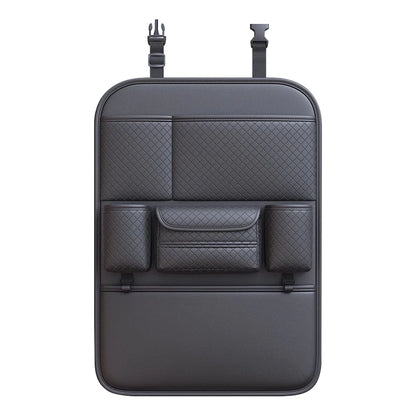 Multi-functional Car Seat Back Organizer High-Capacity Multi-Pocket Backseat Storage Bag Wear-Resistant Anti Kick Mat