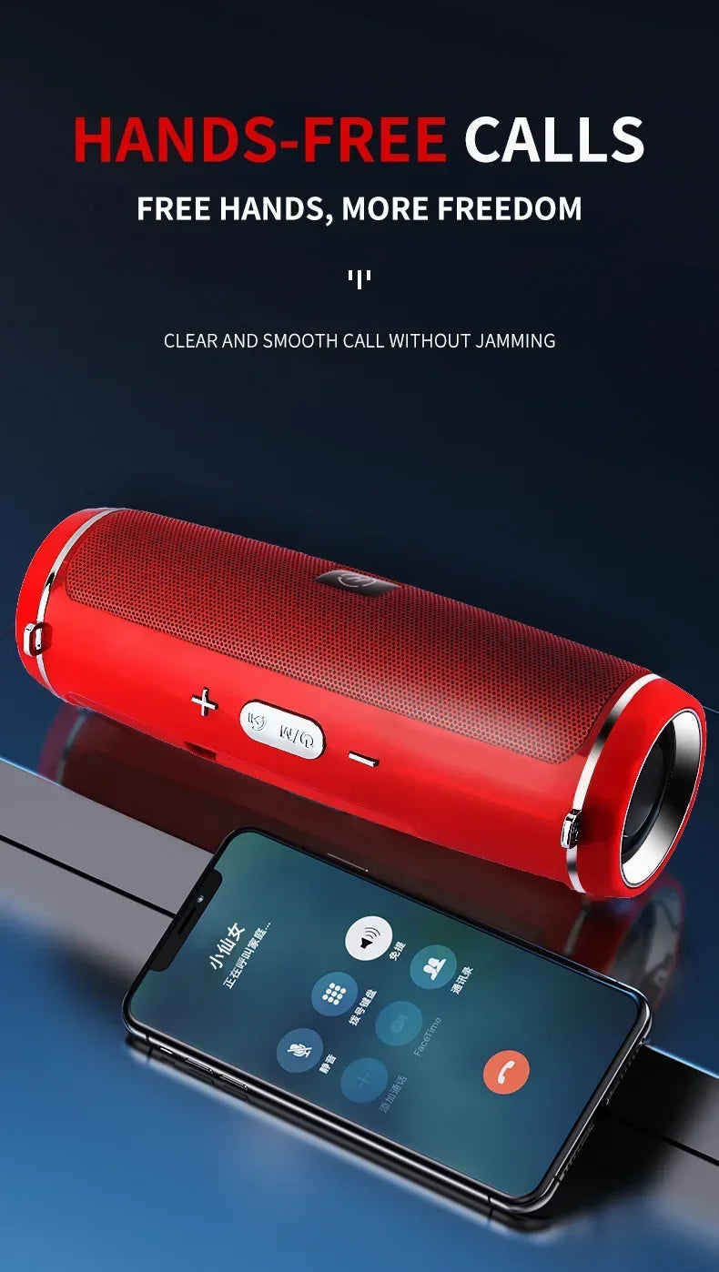 VIVO 200W Portable Bluetooth Speaker IPX7 Outdoor Waterproof HIFI Pillar Speaker Subwoofer Stereo Speaker FM Radio TF Boom Box