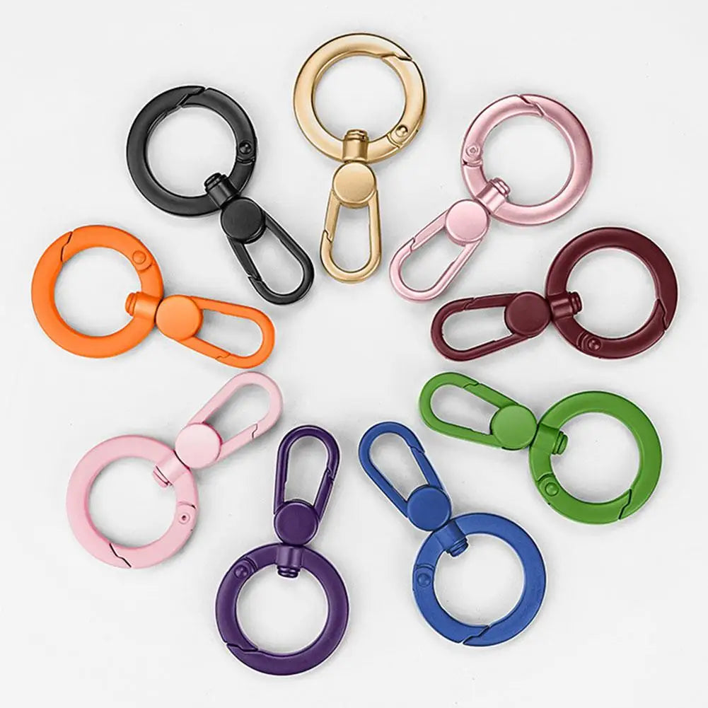 Metal Phone Lanyard Gasket Patch Rotatable Metal Buckle Hanging   Steel Clip Card Cord Tab Mobile Phone Accessories