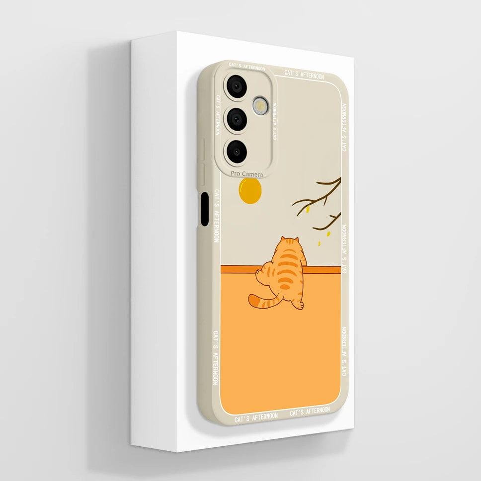 Phone Cases For Samsung Galaxy A15 Lovely Cats Camera Protection Soft Silicone Cover For SamsungGalaxy A 15 Fundas Bumper Coque
