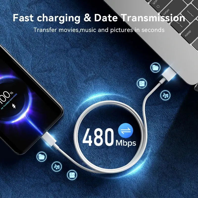 Original Xiaomi 6A 120W 90W 67W 55W 33W USB Type C Turbo Fast Charge Cable For Mi 14 13 12 11 Pro Redmi Note 12 11 T Pro POCO X4