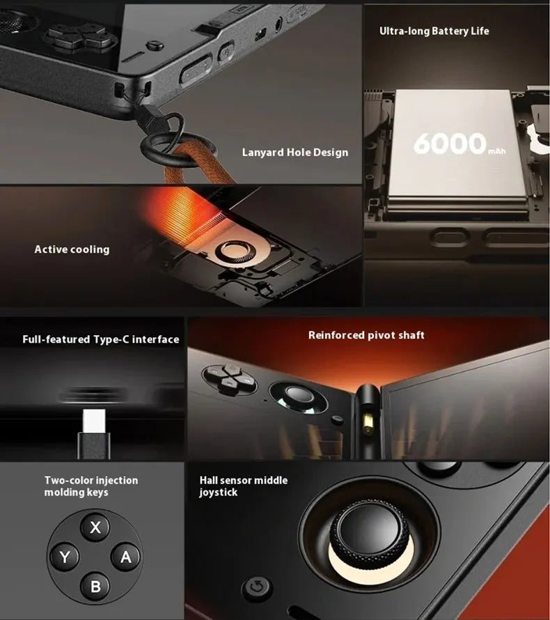 AYN Thor Android Handheld Dual Screen Clamshell 6'' AMOLED Screen 1080p Gaming Entertainment Device