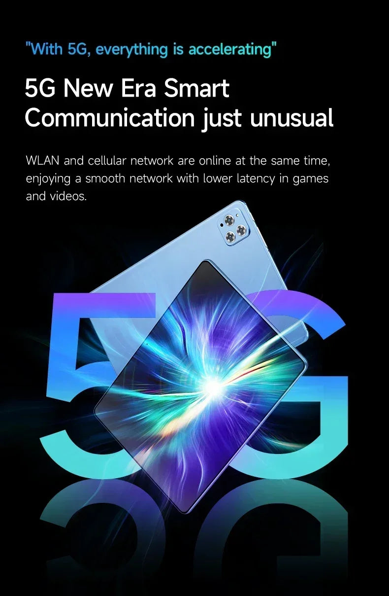 2025 Original iPad Air Pro Tablet PC Android14 22GB+2TB 20000mAh Snapdragon870 Tablet PC 5G Dual SIM Card WIFI HD 4K Tab PC