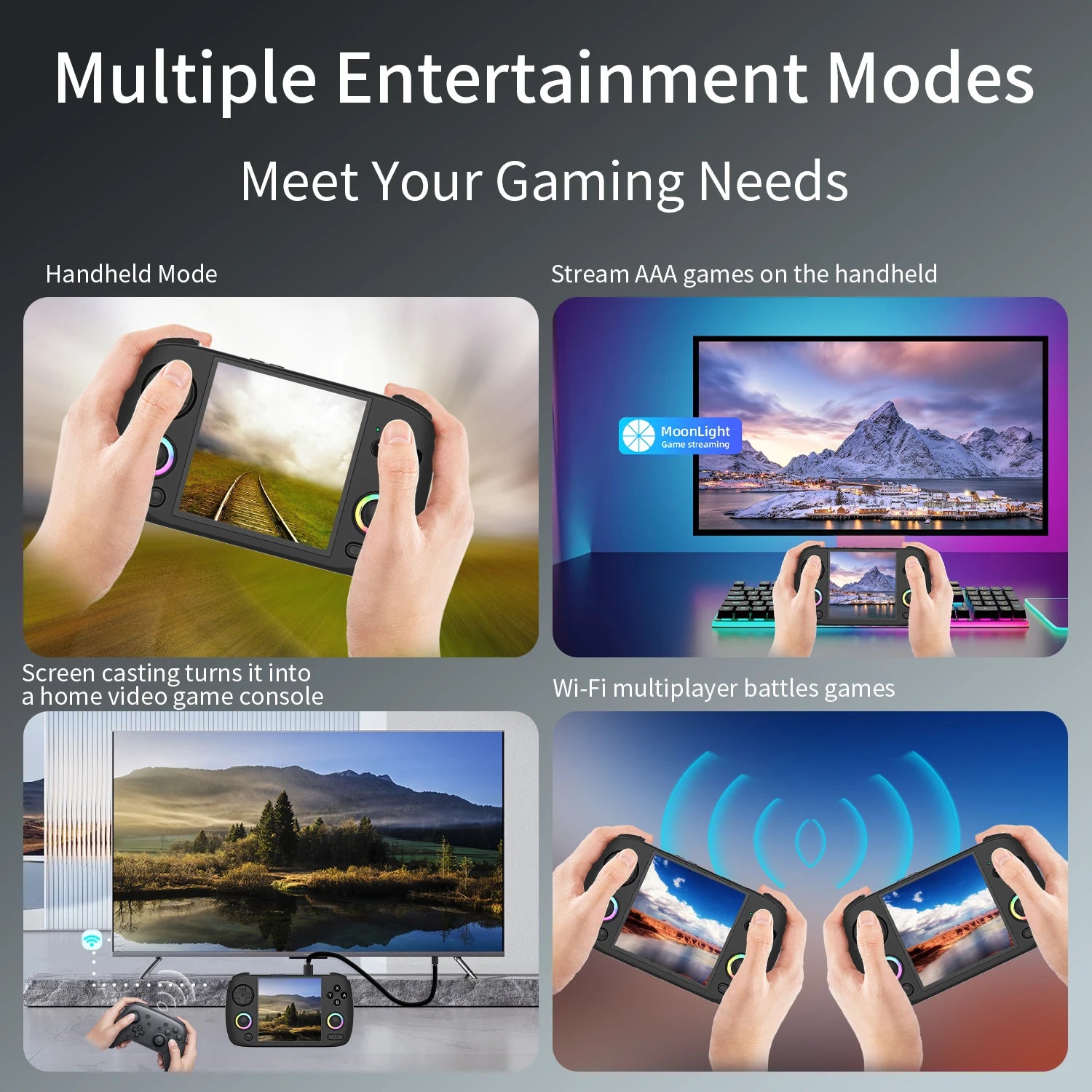 ANBERNIC RG CubeXX Handheld Game Console 3.95" IPS 720*720 Screen Linux WIFI Bluetooth HD-Connection Retro Video Gaming Console