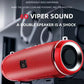 VIVO 200W Portable Bluetooth Speaker IPX7 Outdoor Waterproof HIFI Pillar Speaker Subwoofer Stereo Speaker FM Radio TF Boom Box