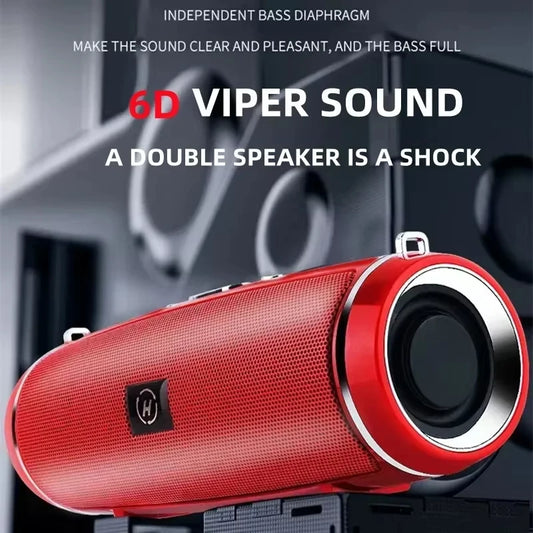 VIVO 200W Portable Bluetooth Speaker IPX7 Outdoor Waterproof HIFI Pillar Speaker Subwoofer Stereo Speaker FM Radio TF Boom Box
