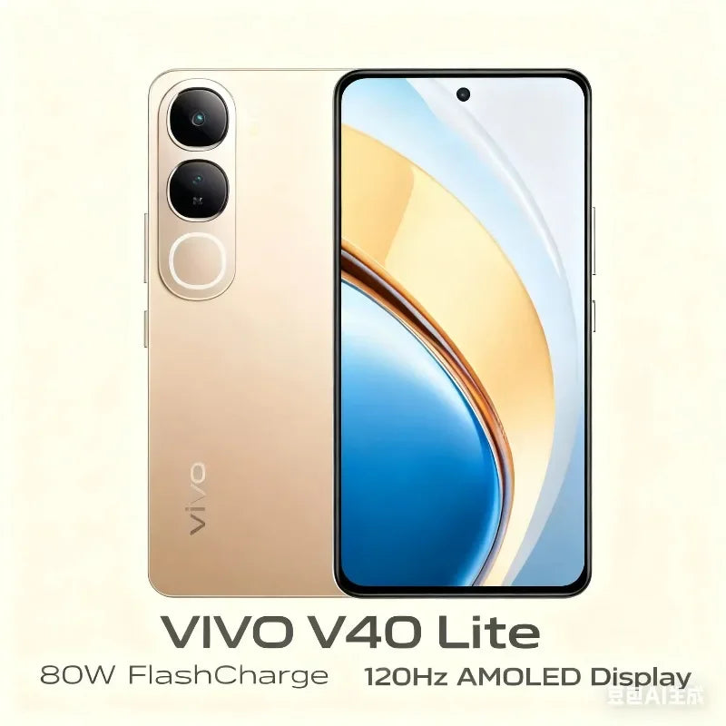 VIVO V40 Lite Smartphone 6.78'' HD+ Display 50MP Dual Camera 5000mAh Big Battery 44W Fast Charging Android 14 Mobile Phone