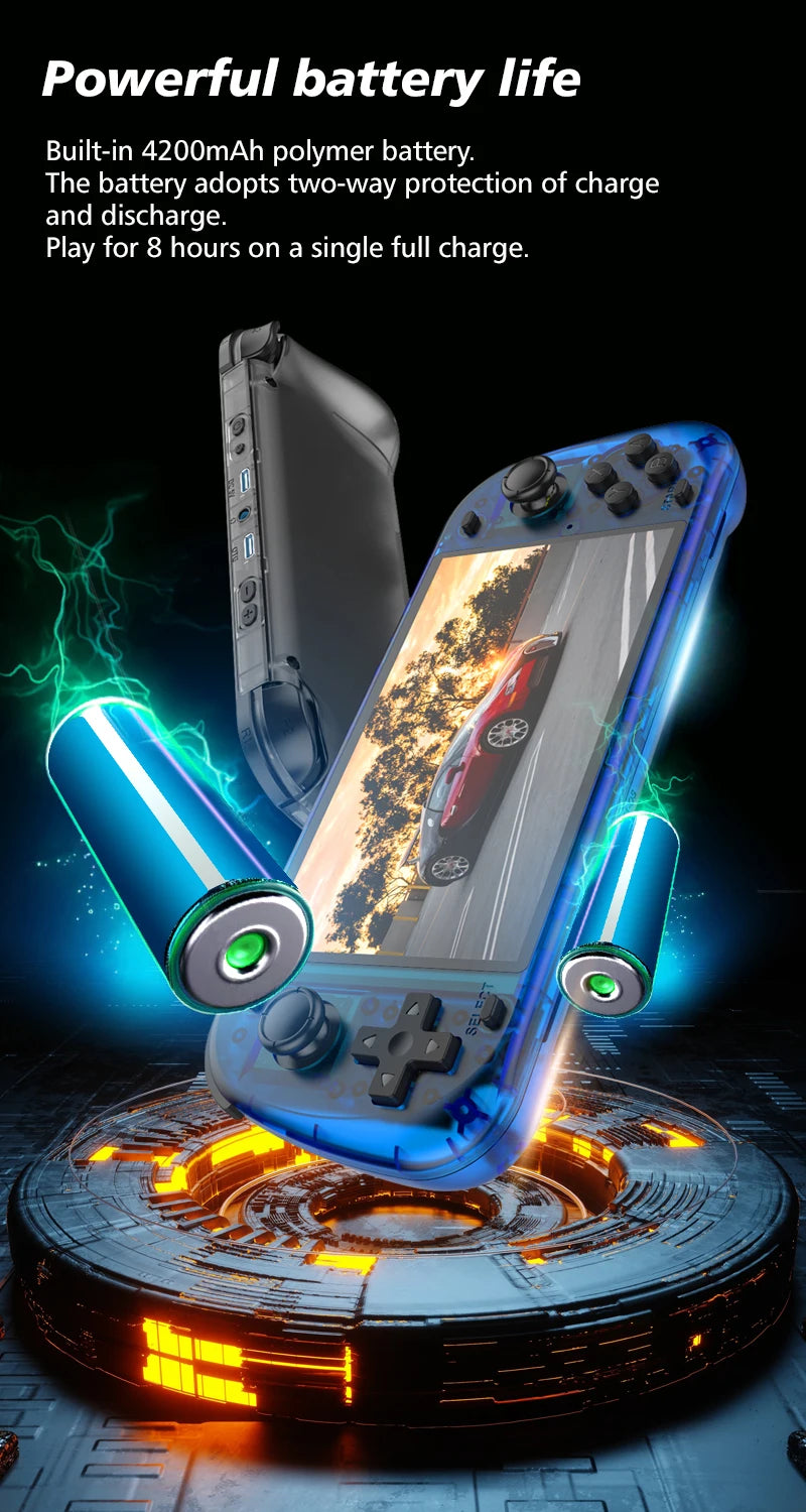 5.1inch Game Console R50S 128G IPS Screen Video Game Consoles Wifi Two-player Online Gaming Pocket R36S Upgraded Consolas