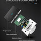 BONDA Smart Switch Alexa RF433 No Neutral Tuya Control Works With Google 1/2/3 Gang Smart Life Home Light WiFi Touch Switches 86
