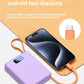 4*18650 Power Bank Cases 10W Battery Holder Portable 22.5W Type C Fast Charging Shell for iPhone Xiaomi With Charging Cable