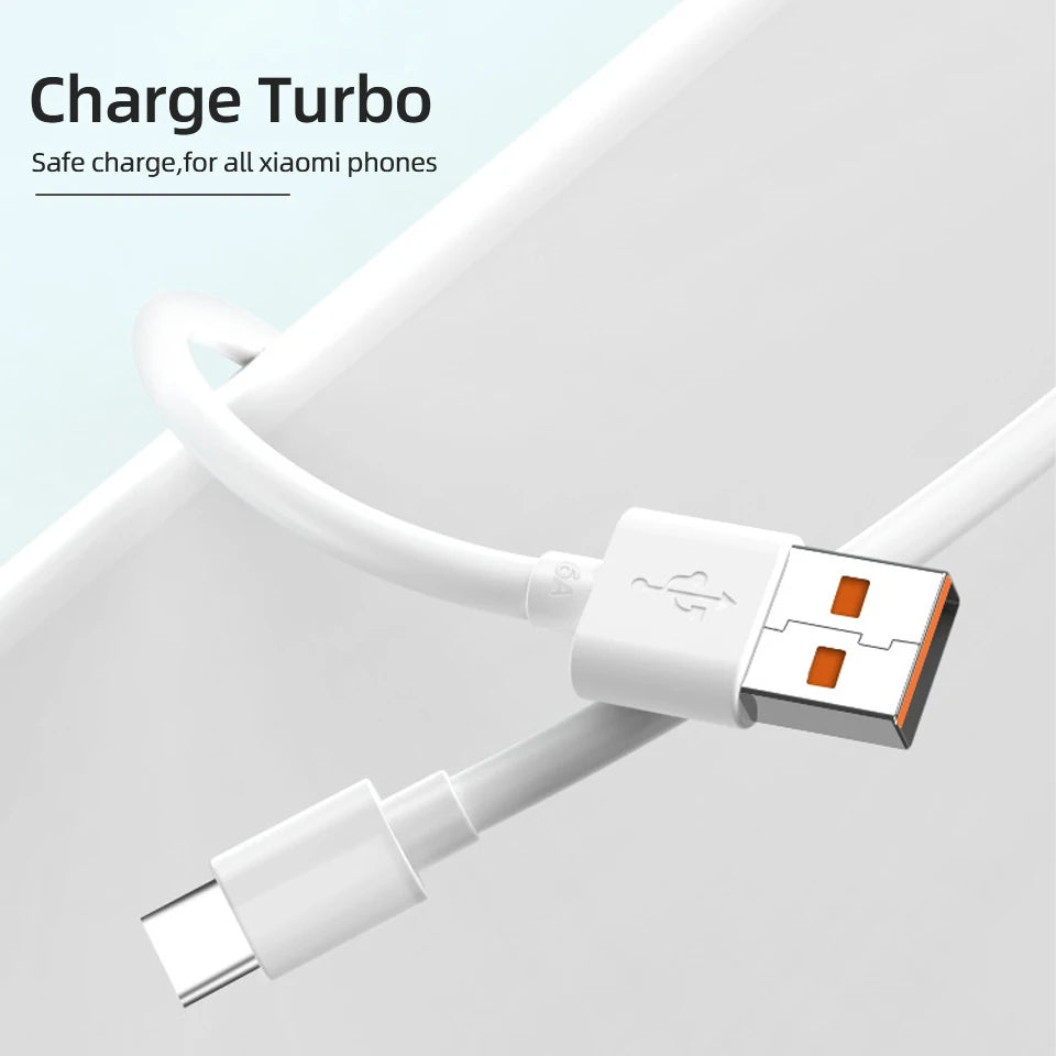 Xiaomi Original Usb Type C Cable 120W 100W 90W 67W Turbo Fast Charger Mi 17 15 14 13 12 T Pro 11 Ultra Poco X6 X7 Redmi Note 10