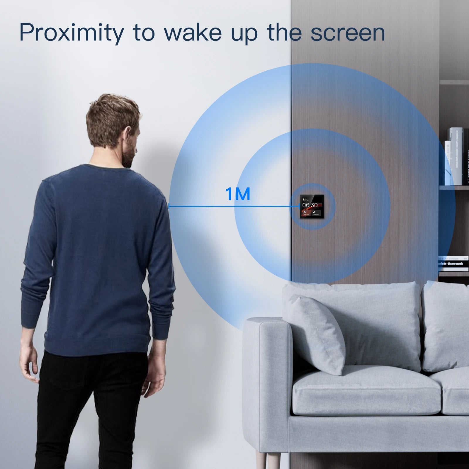 MOES Wifi Touch Center Control Panel，Tuya Screen， Bulid in Alexa Voice Control & ZigBee Gateway For Smart Scenes 4 Inches
