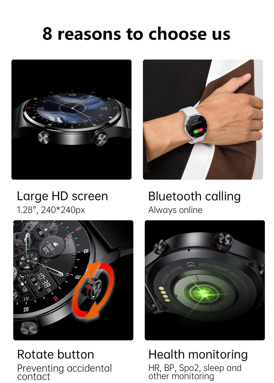 GPS ECG+PPG Bluetooth Call Smart Watch Men 2025 Sports Bracelet NFC Waterproof Custom Watch Face Men SmartWatch For IOS Android
