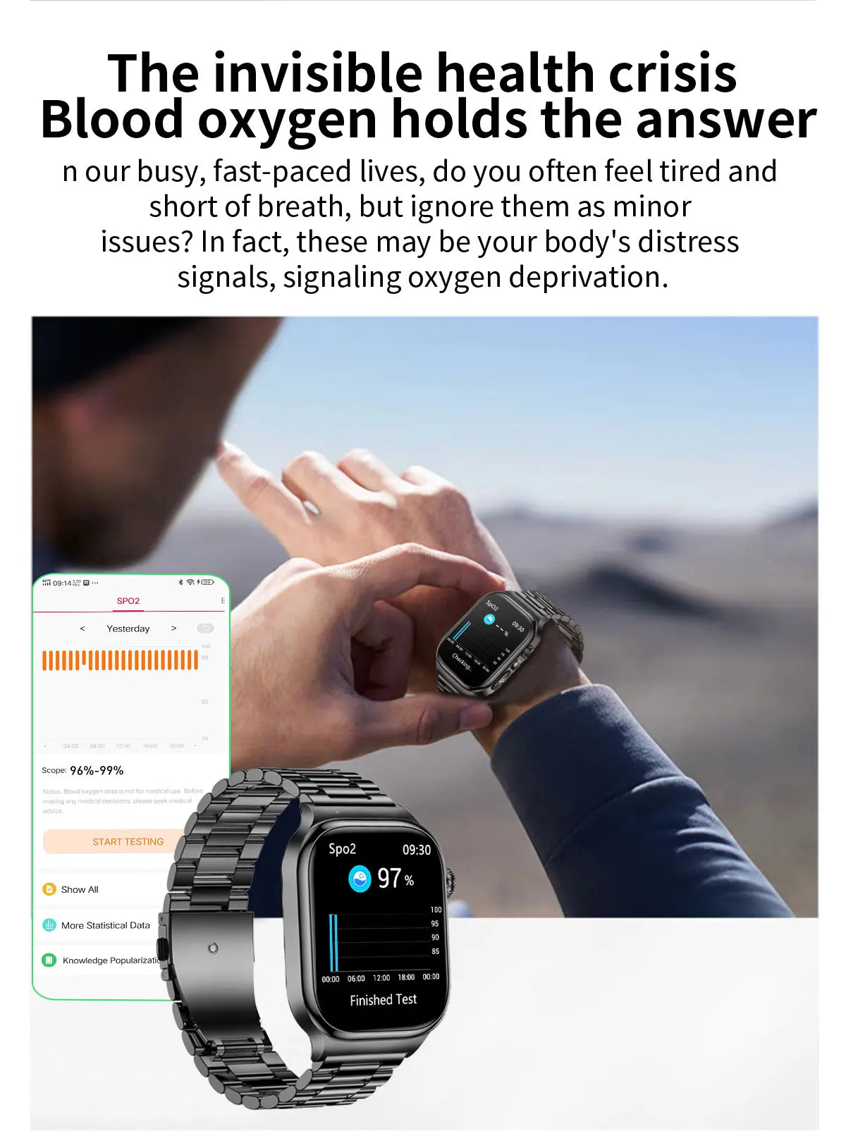 Upgraded Micro Physical Examination Smart Watches For Man Uric Acid Body Fat Five Organ Health Watches Bluetooth Call SmartWatch