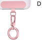 Metal Phone Lanyard Gasket Patch Rotatable Metal Buckle Hanging   Steel Clip Card Cord Tab Mobile Phone Accessories