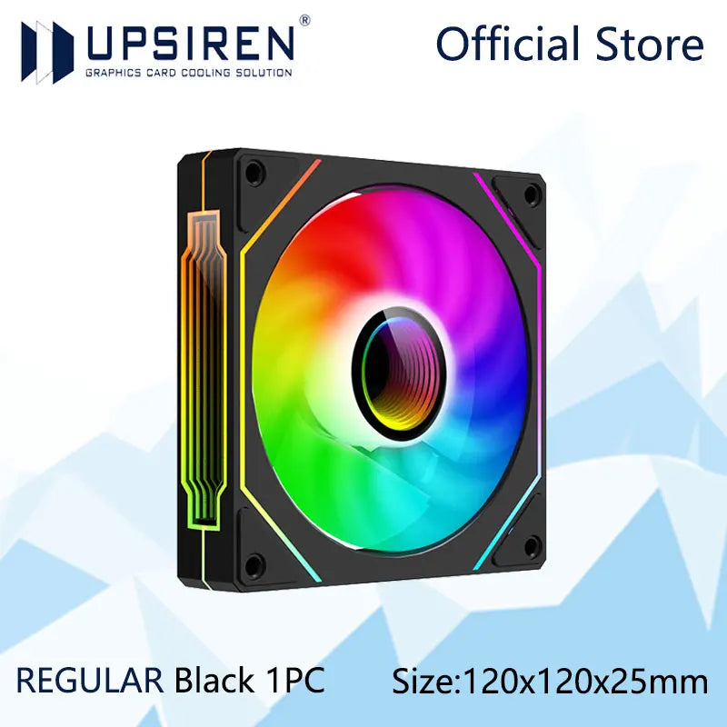 UPSIREN UF-1 PRISM 4 PRO Computer Chassis Fan 12cm ARGB 4 Pin PWM Quiet Cooling Fan 12V Large Air Volume 45.2CFM/600-1500RPM
