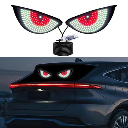 USB Dynamic Devil Eyes Light Car Windshield Dynamic LED Matrix Panel Screen Light for Car Truck Window Decor Lighting 11 Modes