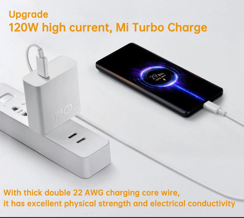 Xiaomi Original Usb Type C Cable 120W 100W 90W 67W Turbo Fast Charger Mi 17 15 14 13 12 T Pro 11 Ultra Poco X6 X7 Redmi Note 10