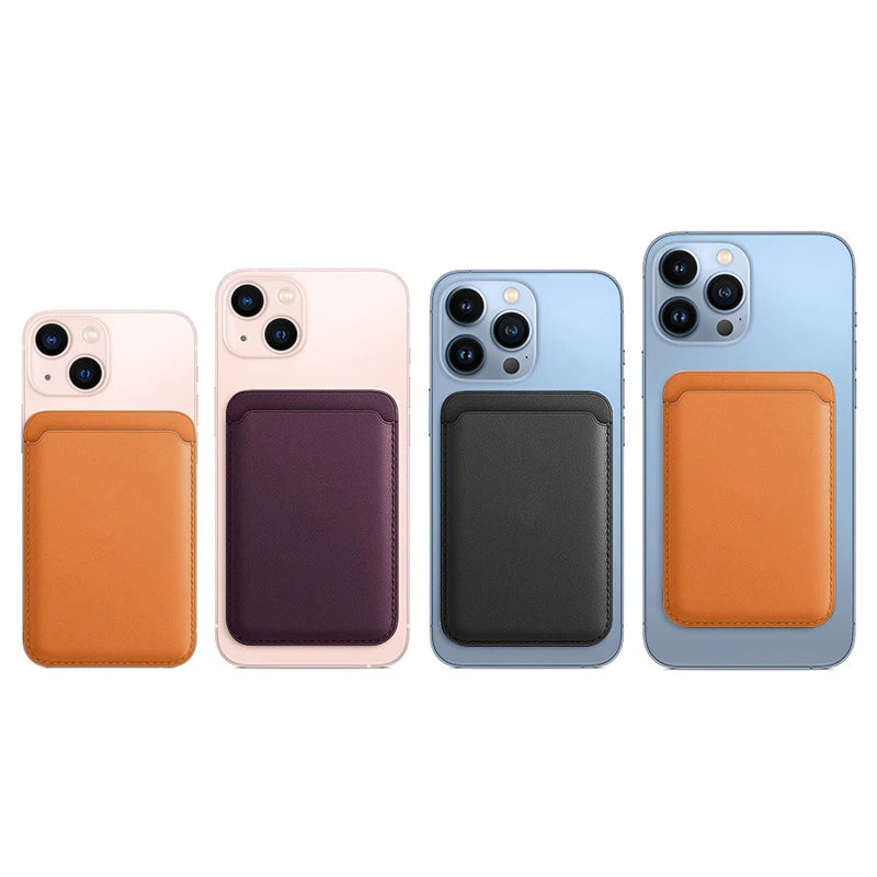 Luxury For Magsafe Magnetic Leather Wallet Case For iPhone 13 17 16 14 Pro Max 15Pro S25 Card Holder Phone Bag Cover Accessories
