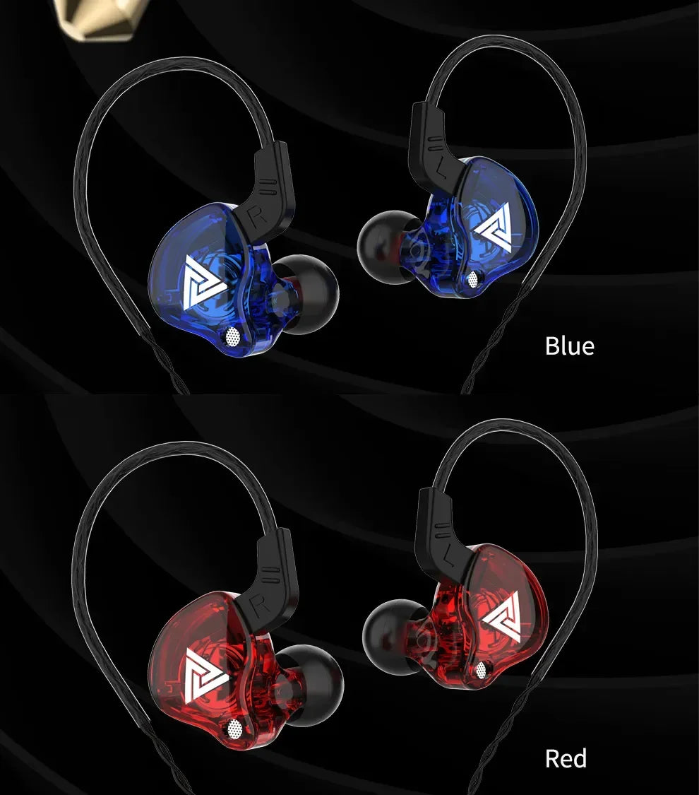 Genuine QKZ AK6 Gaming Headset Gamer Headphones 3.5mm Cable Ear Phones Noise Reduction Hands Free Wired Earphones For Sports