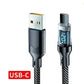 120W Dual USB C Digital Display Cable PD Fast Charging USB Type C to Type-C Cable For iPhone 15 Pro Max Plus Xiaomi Macbook iPad