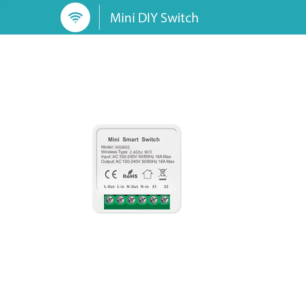 Zigbee 3.0 Mini Smart DIY Switch 2 Way 1/2Channel Control Smart Home Relay Automation Breaker Works With Tuya Alexa Google Home