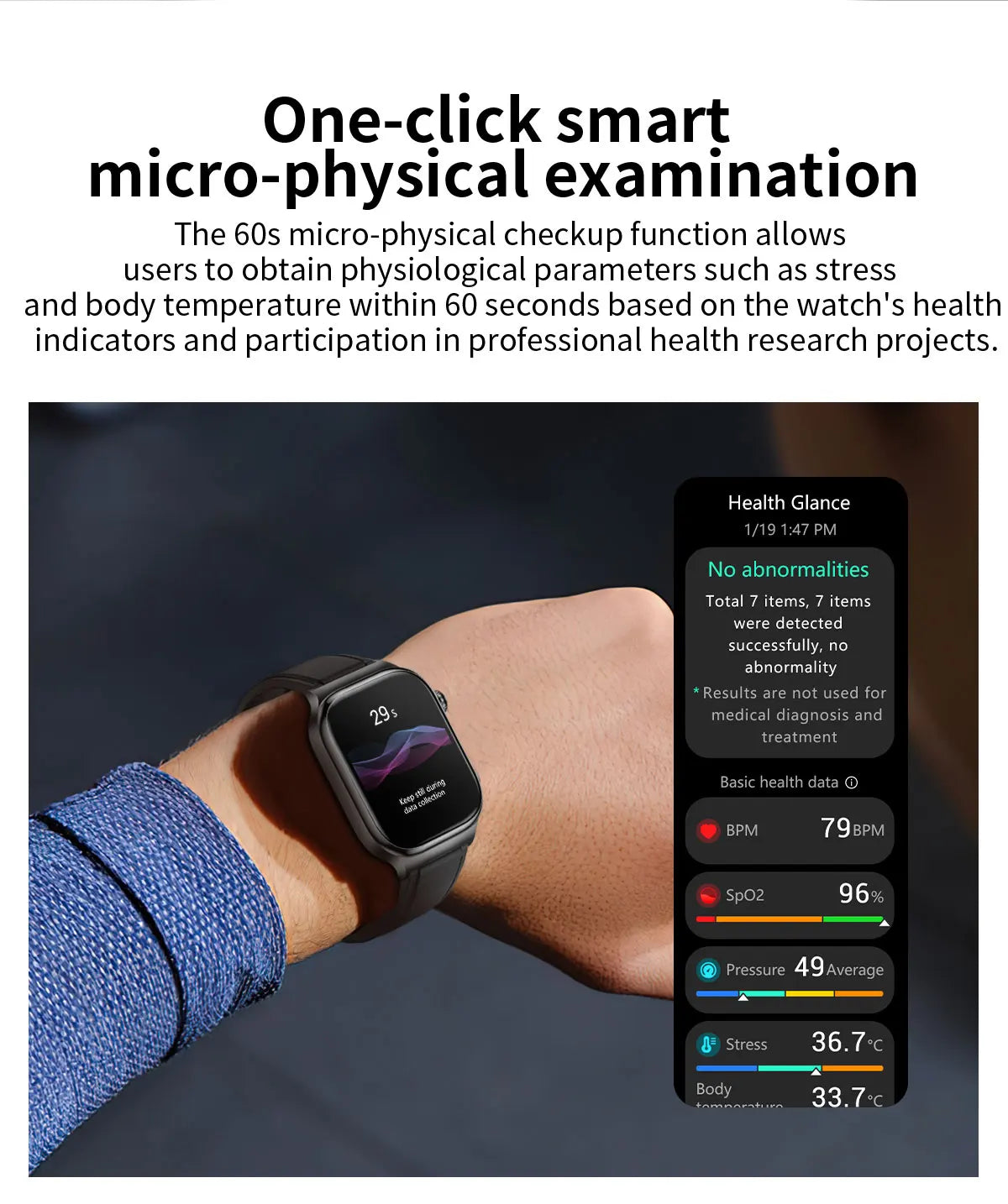 Upgraded Micro Physical Examination Smart Watches For Man Uric Acid Body Fat Five Organ Health Watches Bluetooth Call SmartWatch