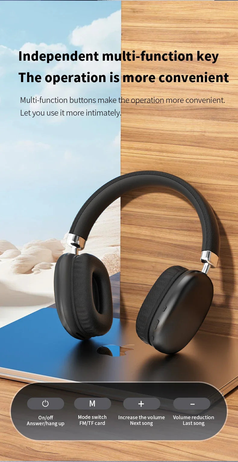 2025 NEW Air Max Bluetooth Earphone Over ear Wireless Headset stereo surround gaming Headphone For Apple Iphone Xiaomi Phone