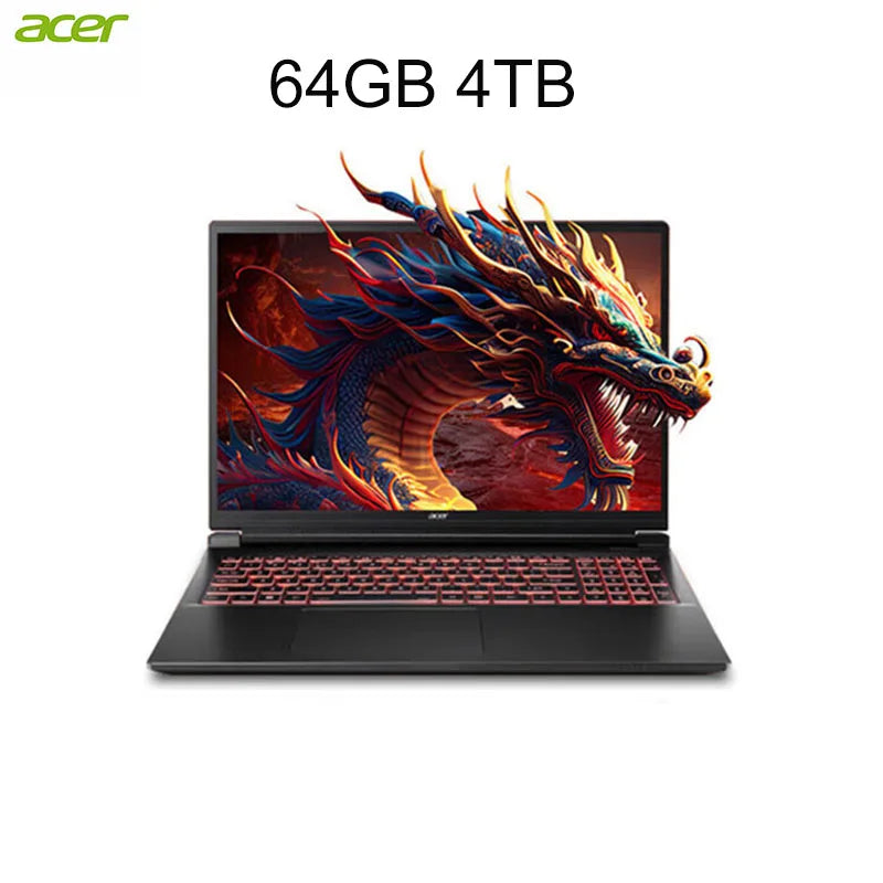 2024 Acer Nitro Dragon Gaming Laptop 16 Inch 2.5K 165Hz IPS Screen Netbook Ryzen R7-8745H 32GB 1TB RTX4060 Gaming Notebook PC