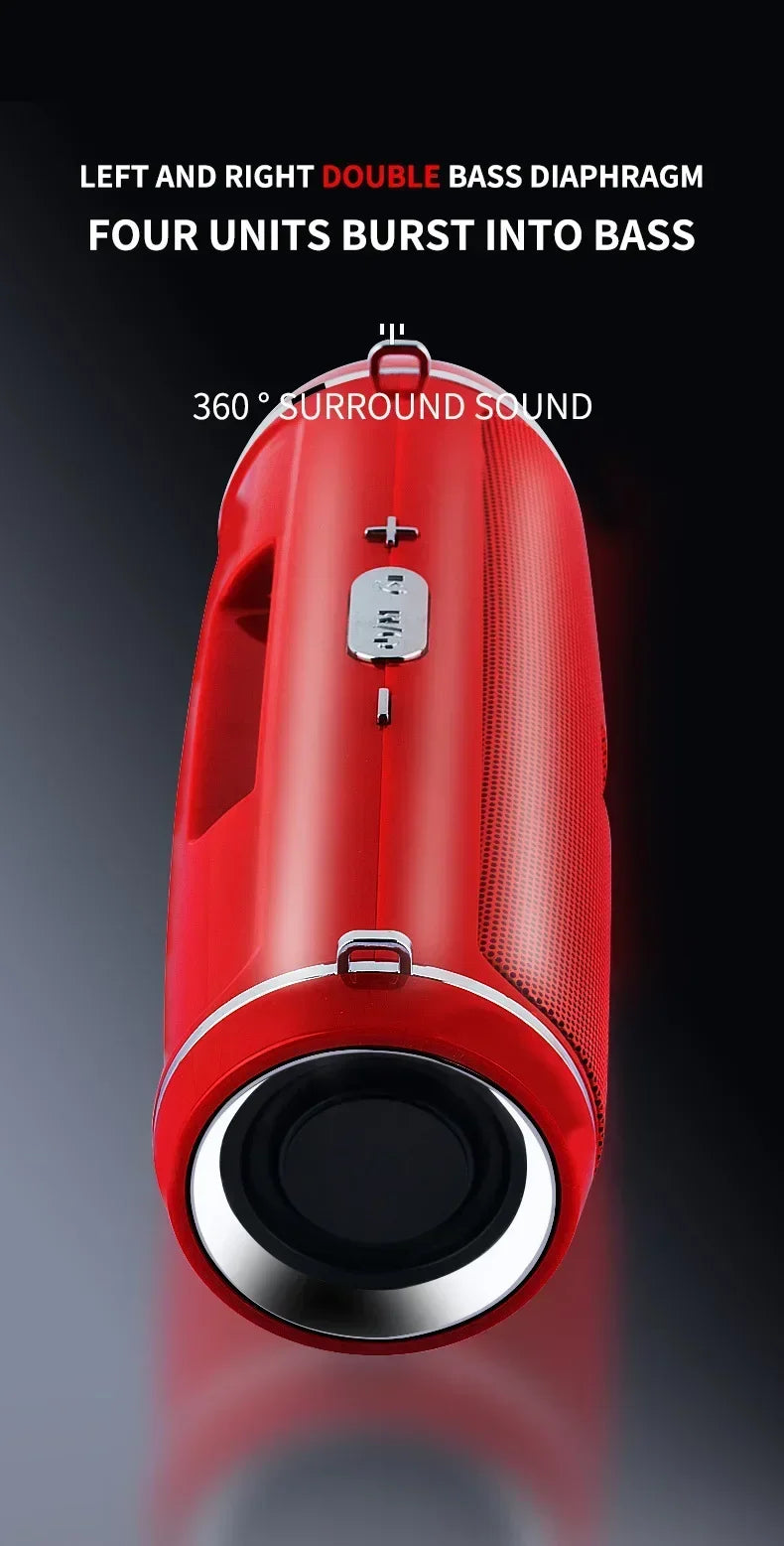 VIVO 200W Portable Bluetooth Speaker IPX7 Outdoor Waterproof HIFI Pillar Speaker Subwoofer Stereo Speaker FM Radio TF Boom Box