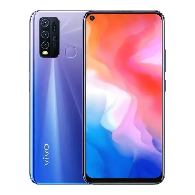 4G Smartphone Original VIVO Y50 8GB 128GB 5000mAh 6.51inch 2340x1080px CPU Snapdragon 13MP + 16MP 4 Cameras Android