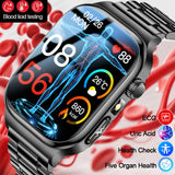 Upgraded Micro Physical Examination Smart Watches For Man Uric Acid Body Fat Five Organ Health Watches Bluetooth Call SmartWatch