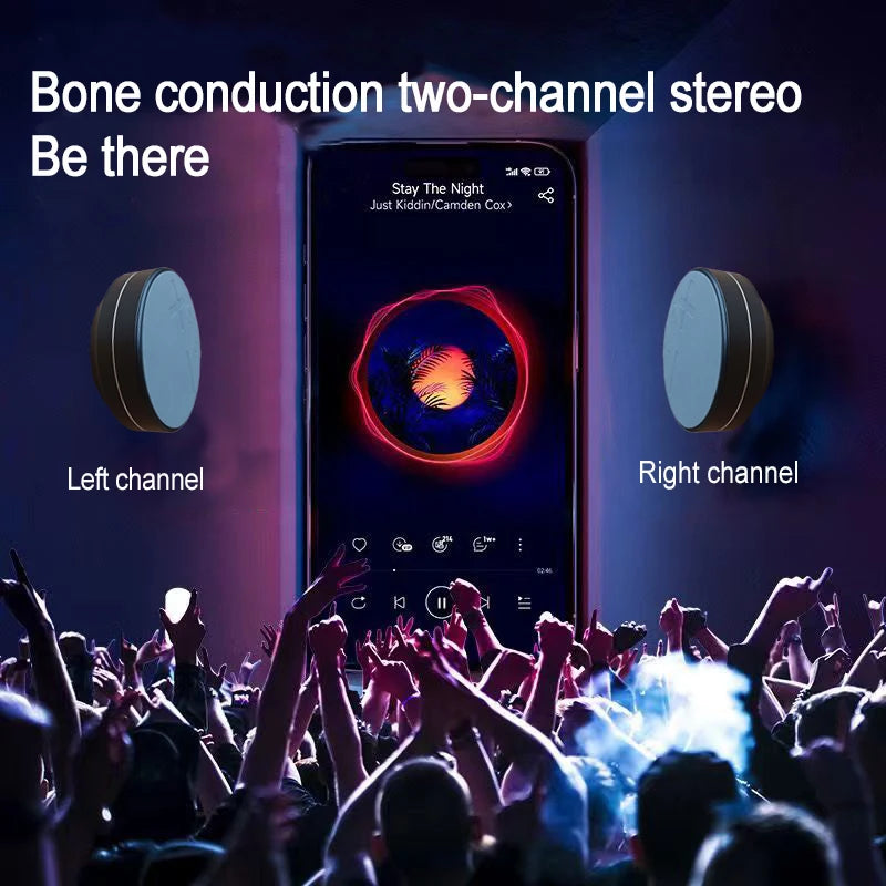 Extra Large TWS Bone Conduction Bluetooth Speaker TWS Wireless Support TF Card Play Music Subwoofer Vibration Stereo Audio