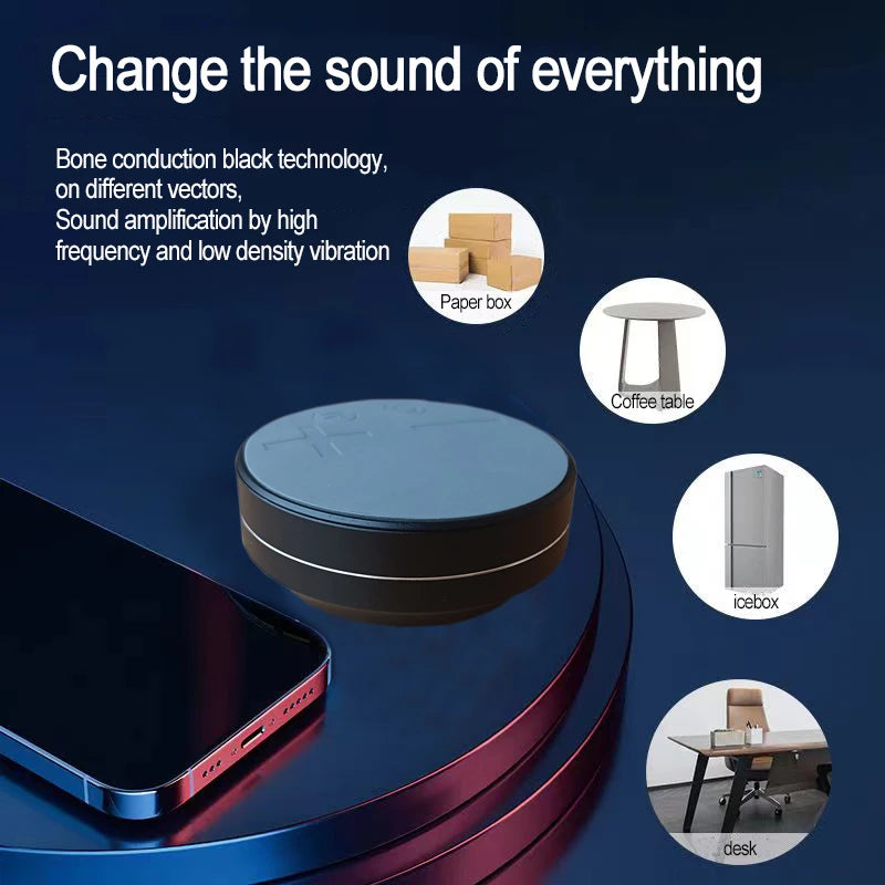 Extra Large TWS Bone Conduction Bluetooth Speaker TWS Wireless Support TF Card Play Music Subwoofer Vibration Stereo Audio