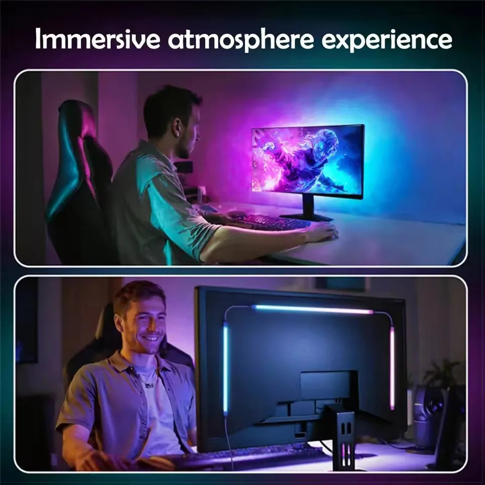 PC Backlight Computer Screen Light Strip Monitor RGBIC LED Lights Ambient Lighting Music Sycn LED Backlight Game Room Decor