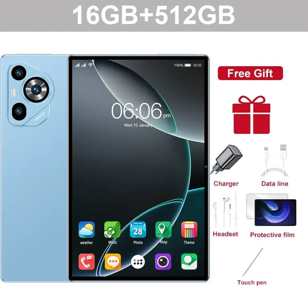 New Tablet Pad 16 Pro 11 inch Android 22GB+2TB Tablets 20000mah Battery Global Version 4G 5G Dual SIM WIFI Tab Kids Tablet PC