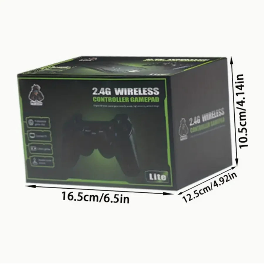 Basix 2.4G Dual Wireless Video Game Stick Joystick Console Gaming Stick 4K 20000+ Gaming 64GB Retro Gaming Thanksgiving Gift