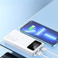 New Style BCAK power bank 20000mAh self-contained cable fast charging mini mobile phone gift mobile power supply