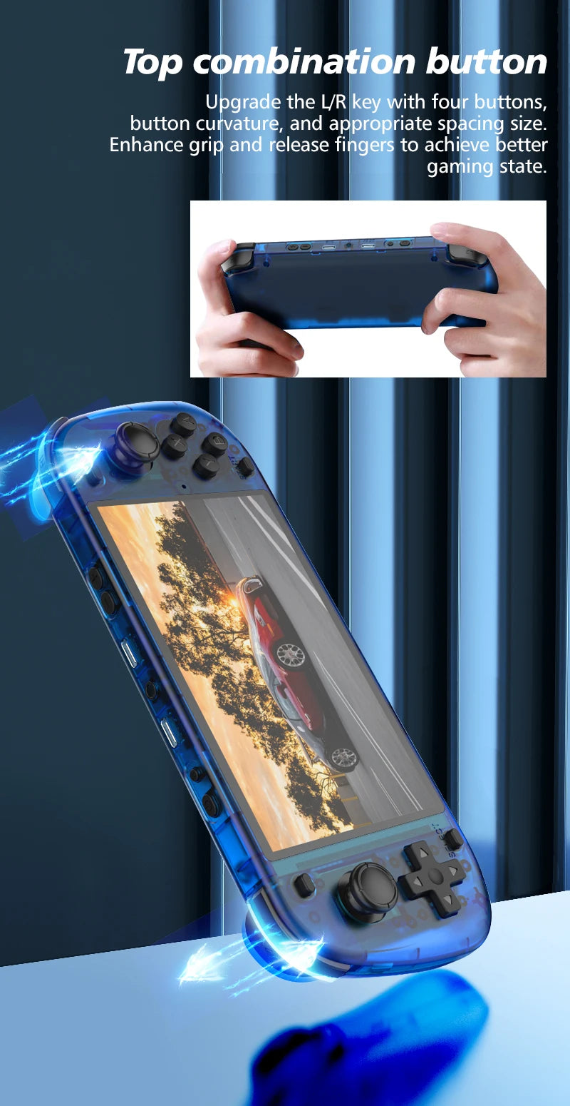 5.1inch Game Console R50S 128G IPS Screen Video Game Consoles Wifi Two-player Online Gaming Pocket R36S Upgraded Consolas