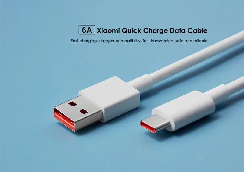 Original Xiaomi 6A 120W 90W 67W 55W 33W USB Type C Turbo Fast Charge Cable For Mi 14 13 12 11 Pro Redmi Note 12 11 T Pro POCO X4