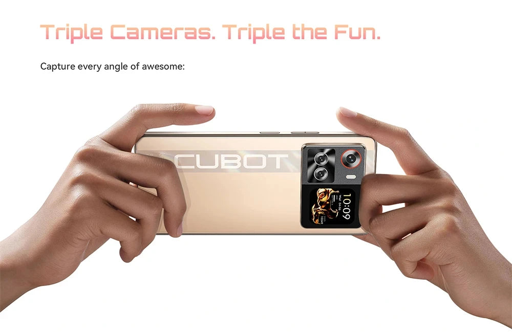 NEW Cubot X100 Android 15 Smartphone Dimensity 7025 5G 1.72" Rear Display 64MP Main Camera 5100mAh Battery 33W Fast Charging NFC